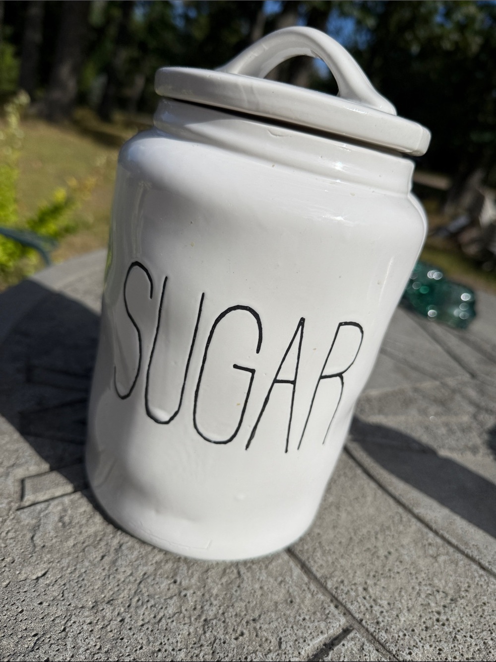 White Ceramic 'Sugar'Canister